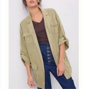 Andersen & Lauth One Size Green Suede Jacket ~ Chore Utility Boho Modern